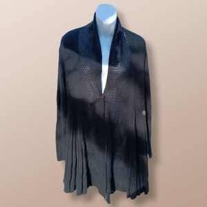 Chopin Roma Black Open Front Sweater Size S?